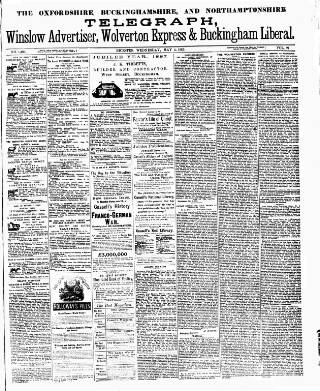 cover page of Oxfordshire Telegraph published on May 4, 1887