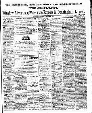cover page of Oxfordshire Telegraph published on March 19, 1890