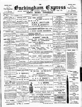 cover page of Buckingham Express published on May 4, 1907