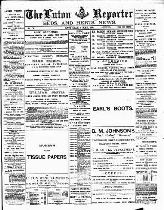 cover page of Luton Reporter published on May 4, 1889