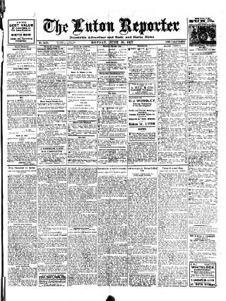cover page of Luton Reporter published on June 18, 1917