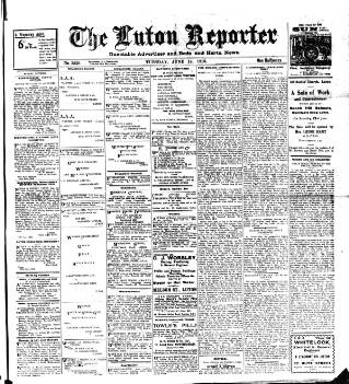 cover page of Luton Reporter published on June 18, 1918