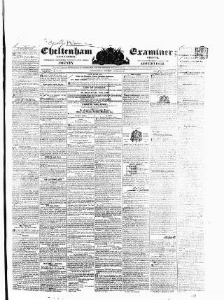 cover page of Cheltenham Examiner published on February 2, 1842