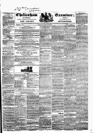 cover page of Cheltenham Examiner published on August 2, 1843