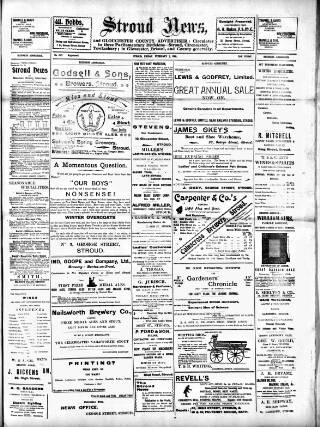 cover page of Stroud News and Gloucestershire Advertiser published on February 2, 1900