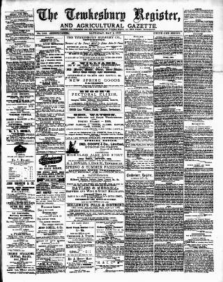 cover page of Tewkesbury Register published on May 4, 1895