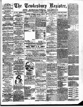 cover page of Tewkesbury Register published on March 19, 1898