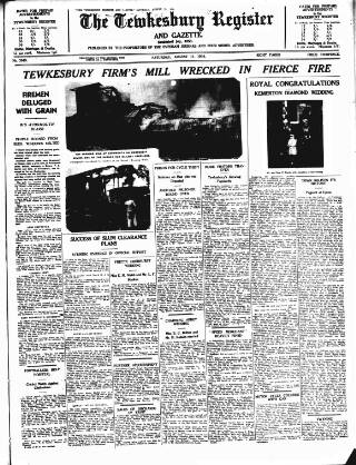 cover page of Tewkesbury Register published on August 11, 1934