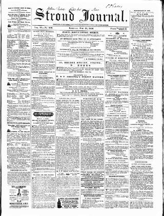 cover page of Stroud Journal published on June 18, 1859