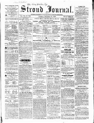 cover page of Stroud Journal published on September 17, 1859
