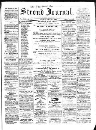 cover page of Stroud Journal published on February 2, 1867