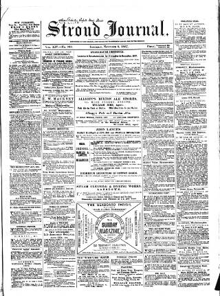 cover page of Stroud Journal published on November 2, 1867