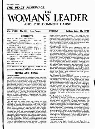 cover page of Common Cause published on June 18, 1926