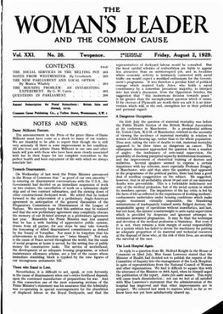 cover page of Common Cause published on August 2, 1929