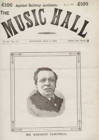 cover page of Music Hall and Theatre Review published on May 4, 1889