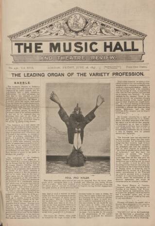 cover page of Music Hall and Theatre Review published on June 18, 1897
