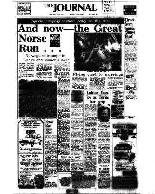 cover page of Newcastle Journal published on June 18, 1984