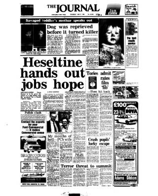 cover page of Newcastle Journal published on May 2, 1985
