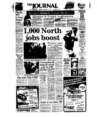 cover page of Newcastle Journal published on September 17, 1987