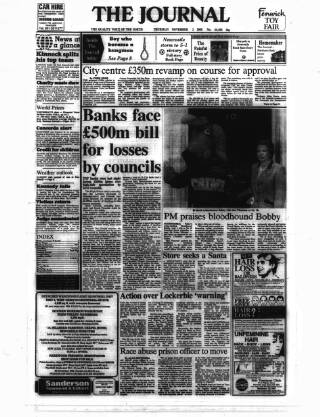 cover page of Newcastle Journal published on November 2, 1989