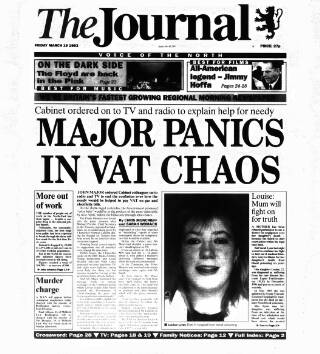 cover page of Newcastle Journal published on March 19, 1993