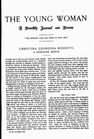 cover page of Young Woman published on November 2, 1894