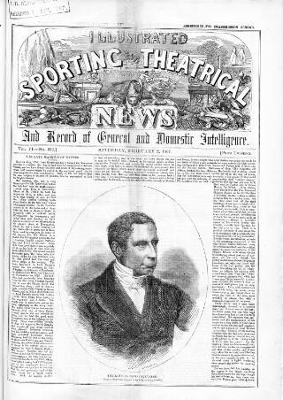 cover page of Illustrated Sporting News and Theatrical and Musical Review published on February 2, 1867
