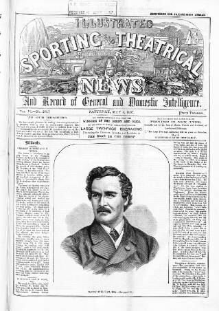 cover page of Illustrated Sporting News and Theatrical and Musical Review published on May 4, 1867