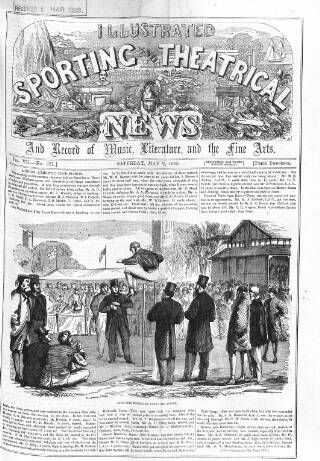cover page of Illustrated Sporting News and Theatrical and Musical Review published on May 2, 1868