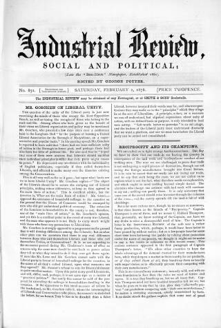 cover page of Bee-Hive published on February 2, 1878