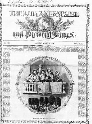 cover page of Lady's Newspaper and Pictorial Times published on August 2, 1856