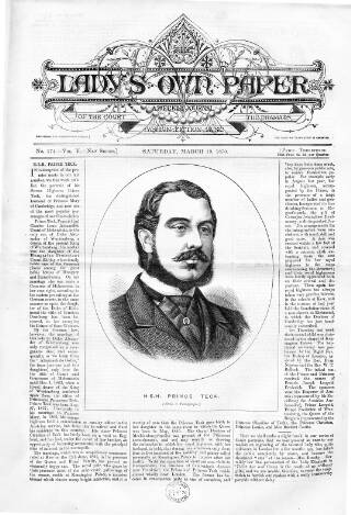 cover page of Lady's Own Paper published on March 19, 1870