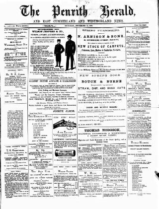 cover page of Cumberland & Westmorland Herald published on September 17, 1887