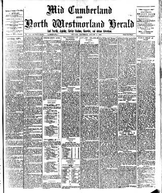 cover page of Cumberland & Westmorland Herald published on August 2, 1902