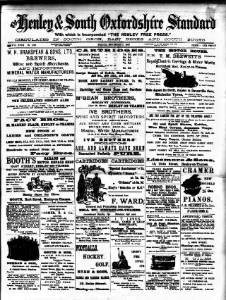 cover page of Henley & South Oxford Standard published on November 2, 1906