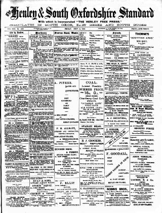 cover page of Henley & South Oxford Standard published on June 18, 1909
