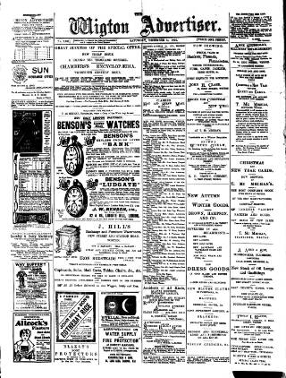 cover page of Wigton Advertiser published on December 14, 1901