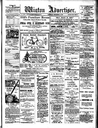 cover page of Wigton Advertiser published on November 2, 1907