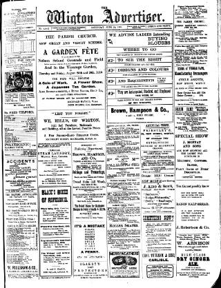 cover page of Wigton Advertiser published on June 18, 1910