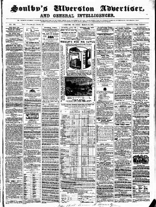 cover page of Soulby's Ulverston Advertiser and General Intelligencer published on March 19, 1863