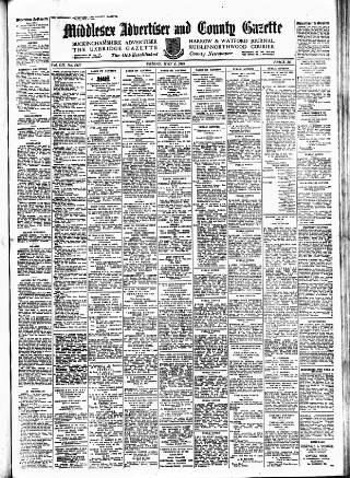 cover page of Uxbridge & W. Drayton Gazette published on May 4, 1945