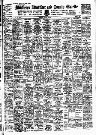 cover page of Uxbridge & W. Drayton Gazette published on June 18, 1948
