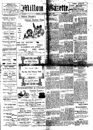 cover page of Millom Gazette published on September 17, 1897