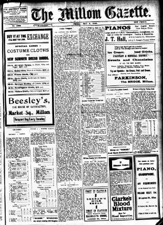 cover page of Millom Gazette published on May 4, 1923