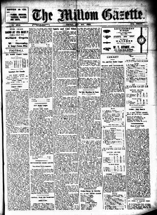 cover page of Millom Gazette published on May 2, 1930
