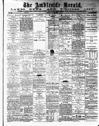 cover page of Lakes Herald published on May 4, 1883