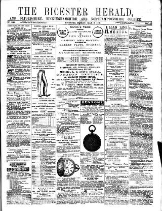 cover page of Bicester Herald published on May 2, 1879