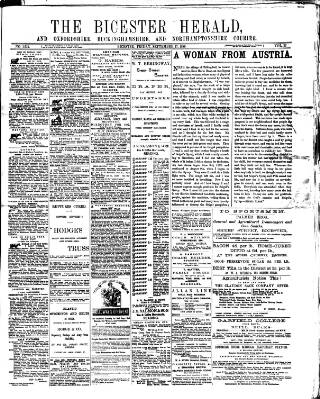 cover page of Bicester Herald published on September 17, 1886