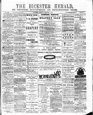 cover page of Bicester Herald published on February 2, 1894
