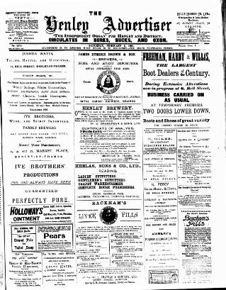 cover page of Henley Advertiser published on February 2, 1901